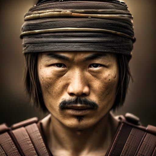 Samurai Portrait in Golden Hour Lighting