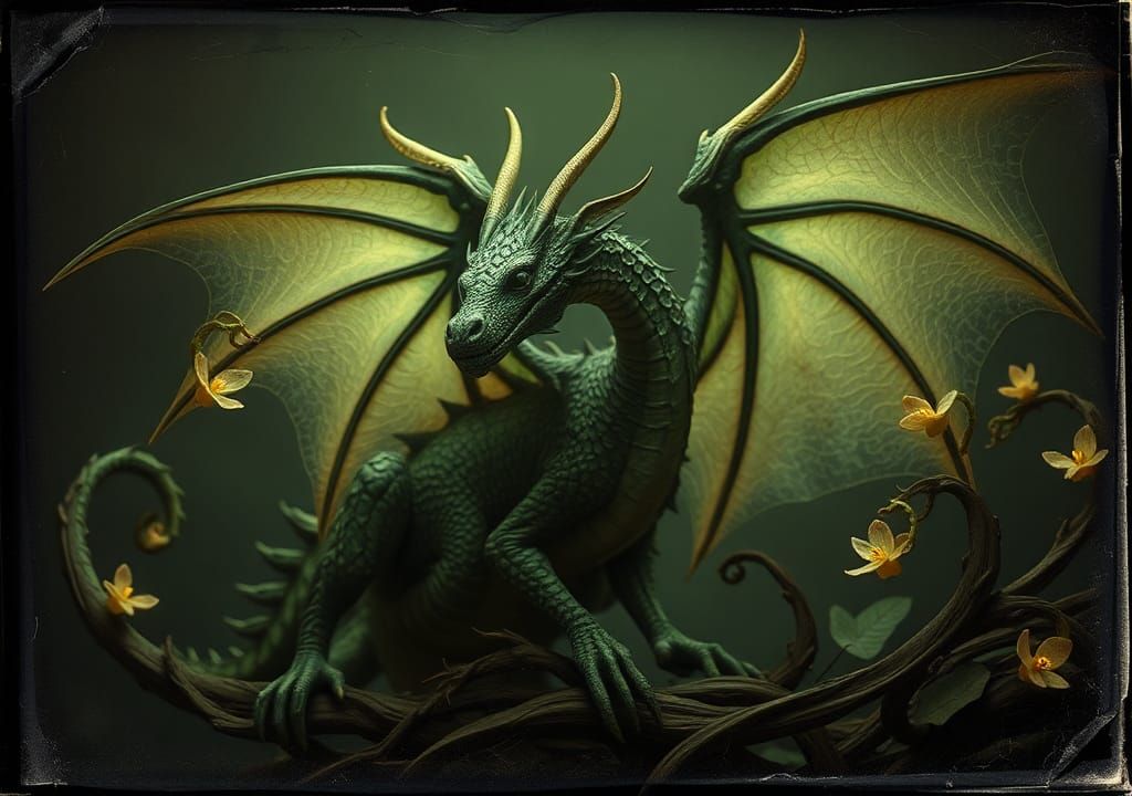 Eldritch Flora Fauna Dragon with LED Wings