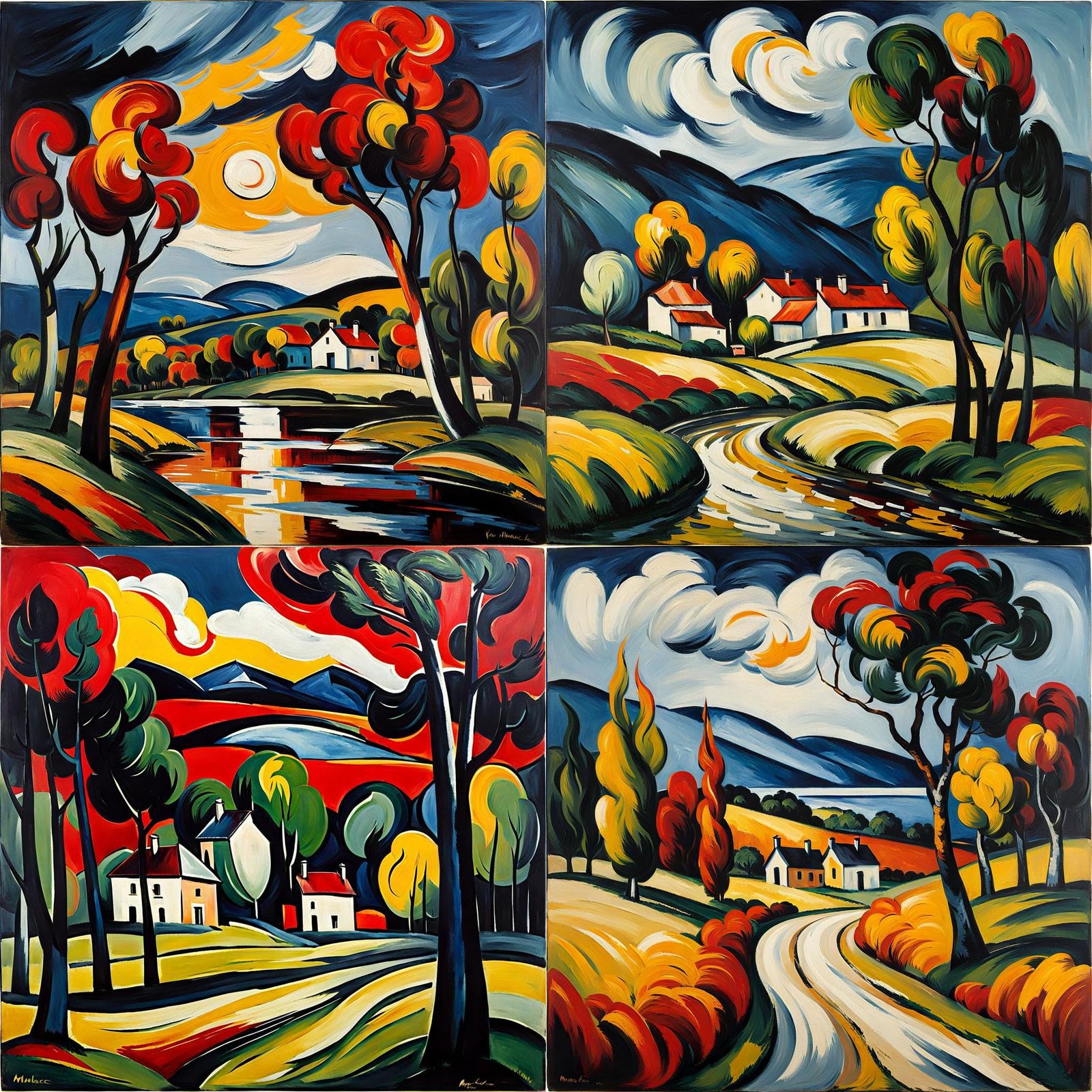 Expressive Landscape in Fauvist Style