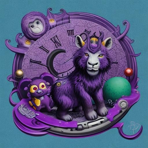 Deep Purple Abstract Soundwave Pattern