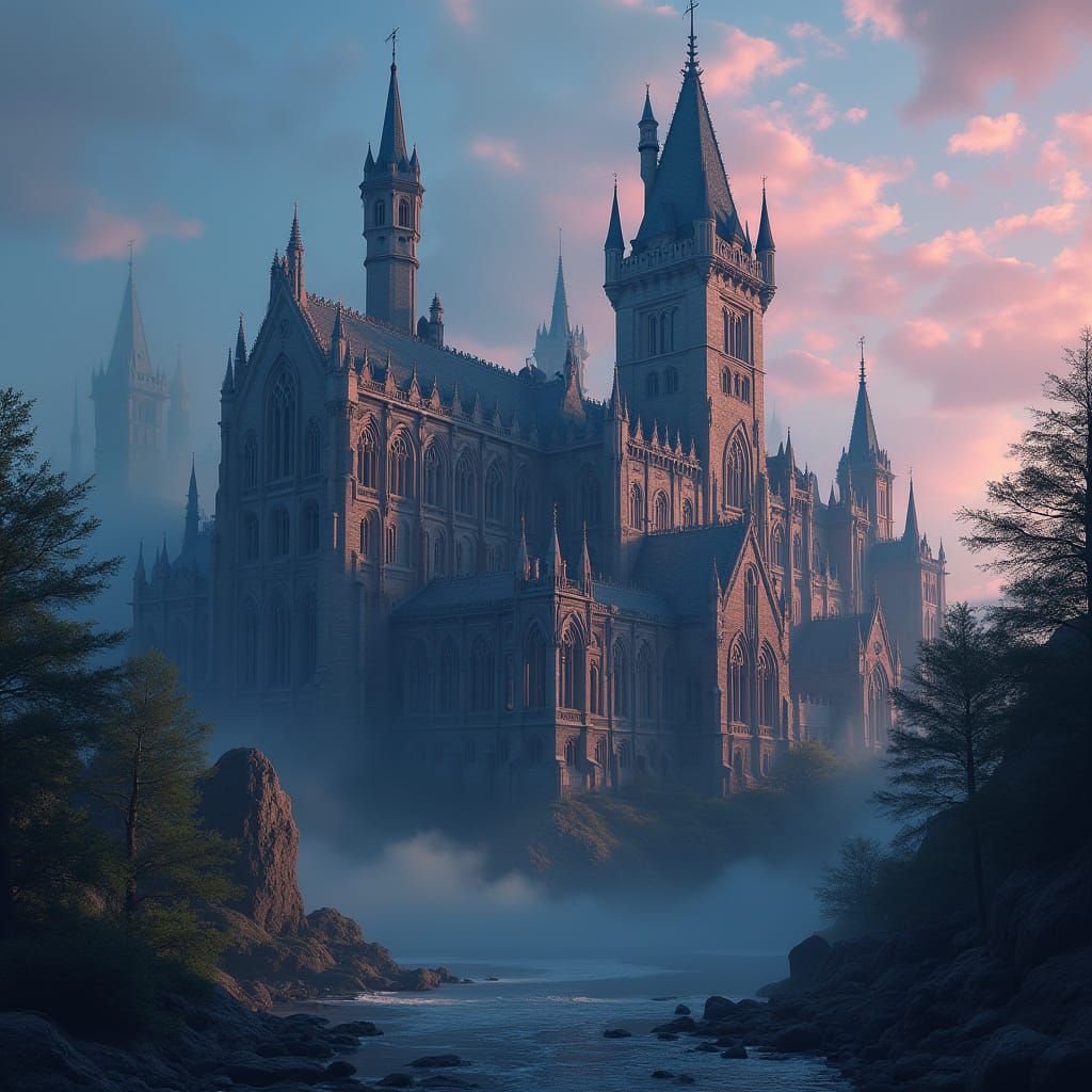 Gothic Dental Faculty in Mystical Dreamscape, Detailed Matte...