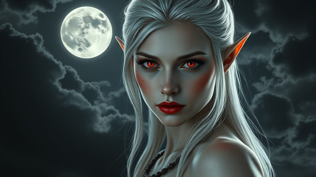 Silver-Haired Elf: A Hyperrealistic Portrait of Resilience