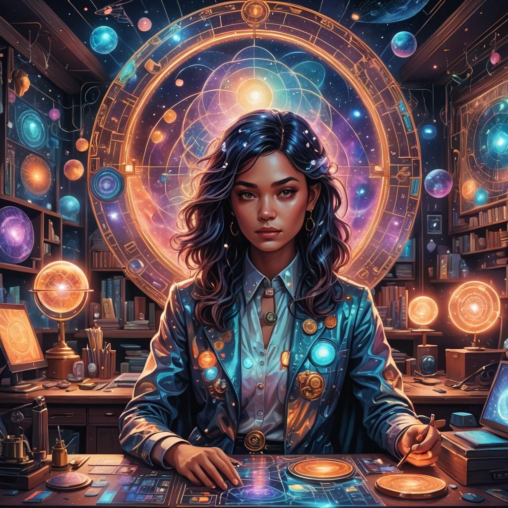 Psychic Detective Office in Astral Cosmic Style