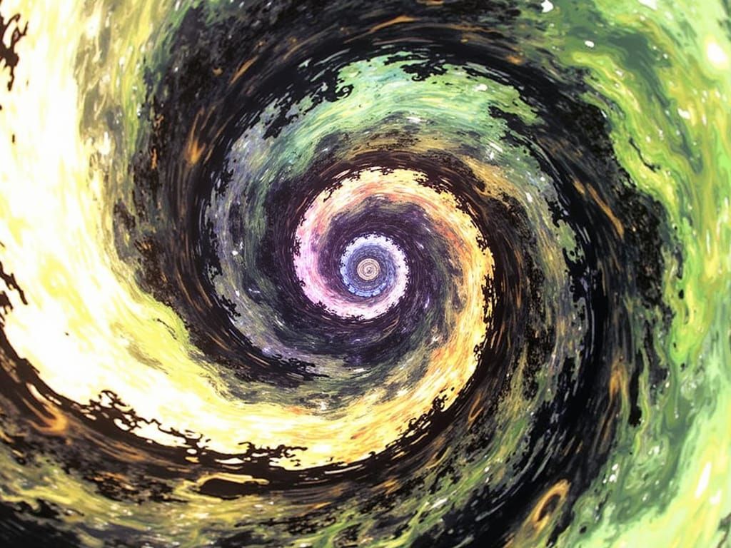 Elemental Vortex with Demonic Sigils and Magic Portal