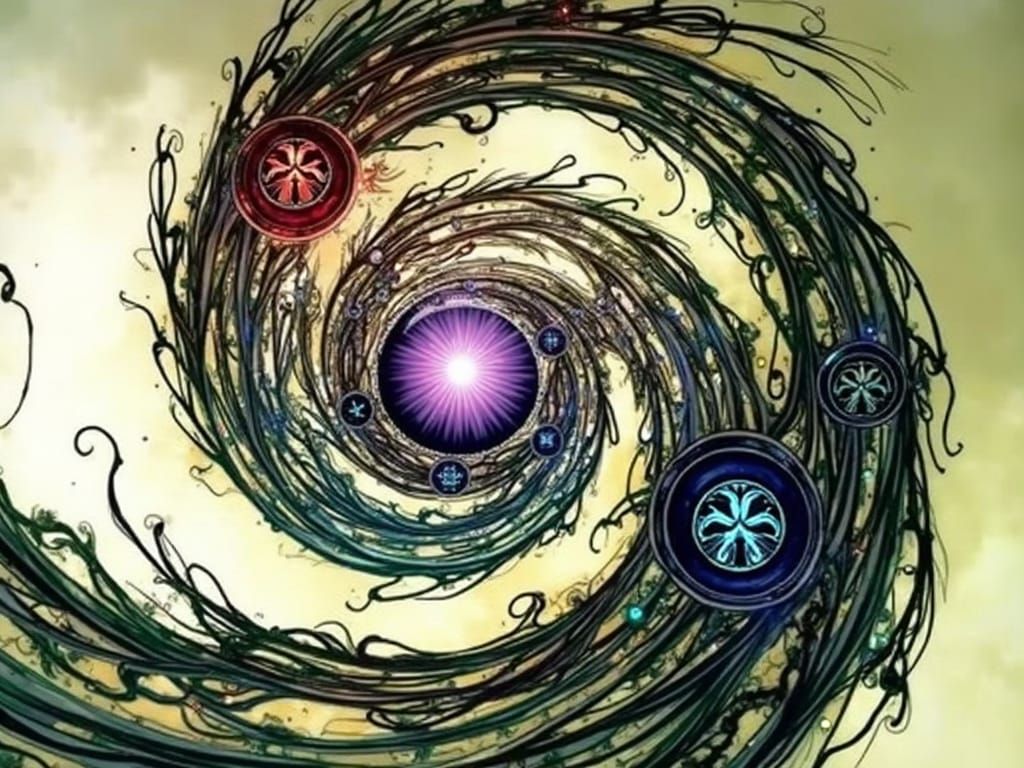 Elemental Vortexes with Demonic Sigils