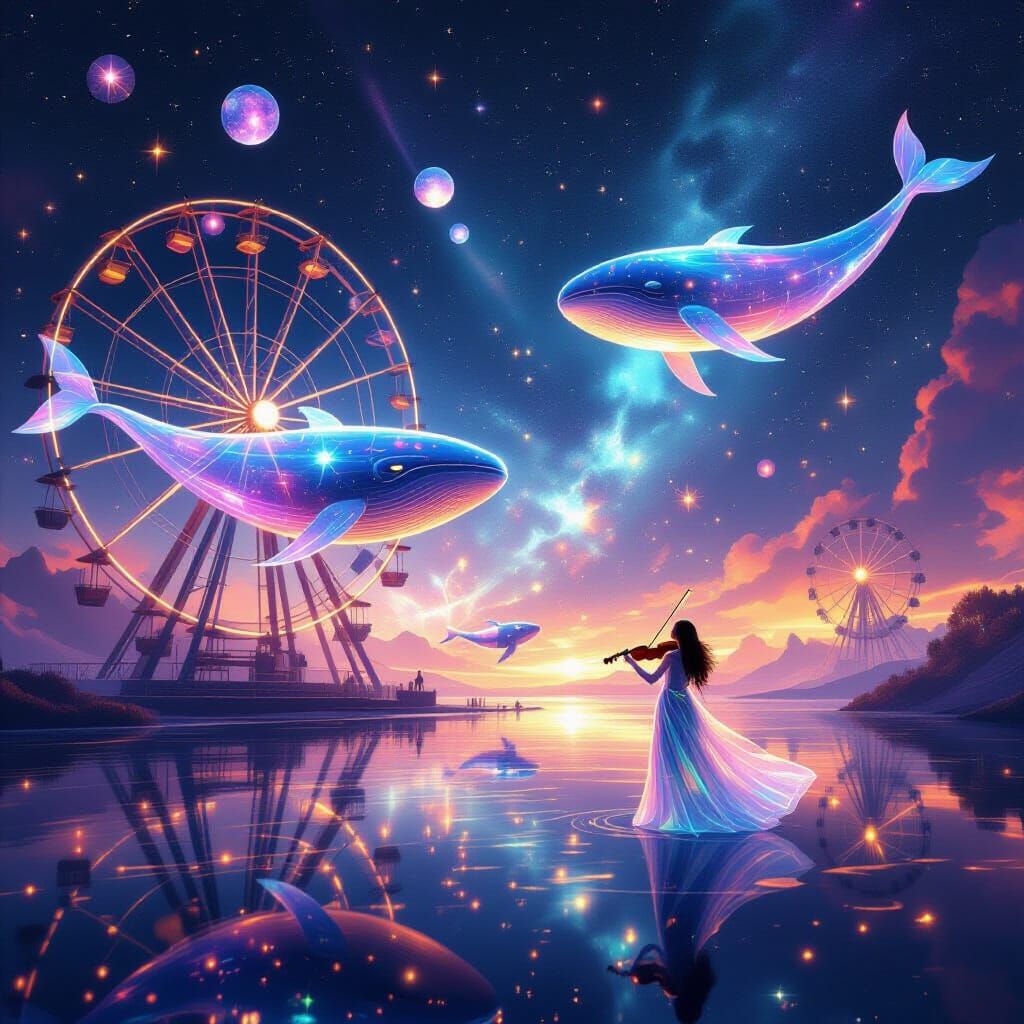 Celestial Carnival Drifting Through Deep Space