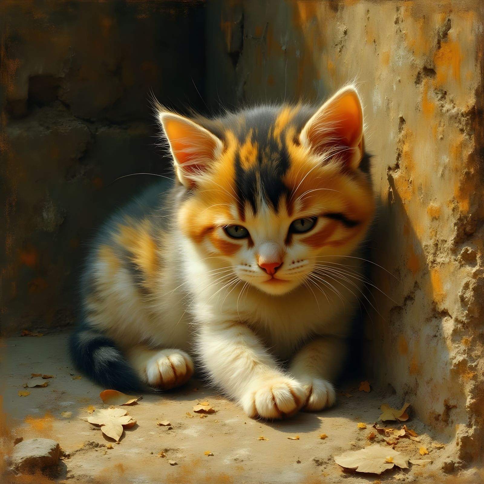 Calico Kitty: Leonardo da Vinci Inspired Art