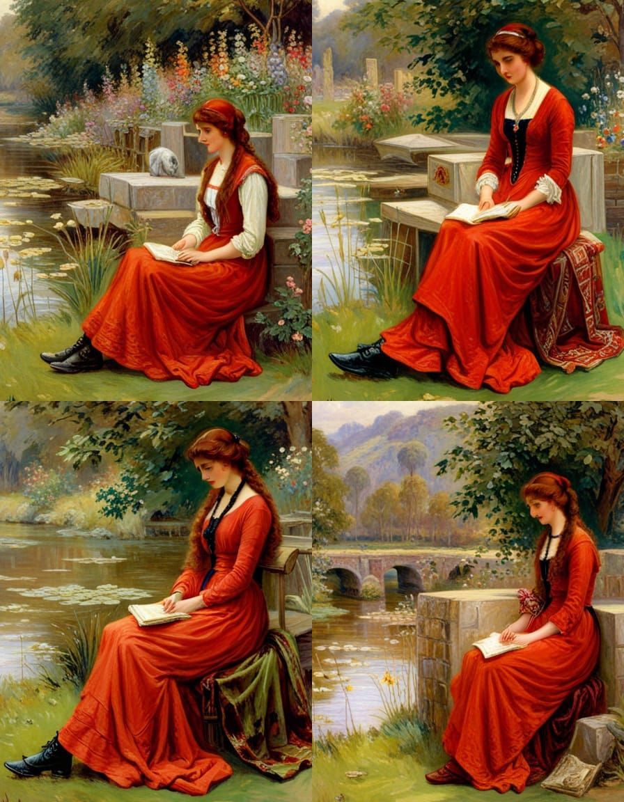 Classic Landscape Painting in 19th Century Style