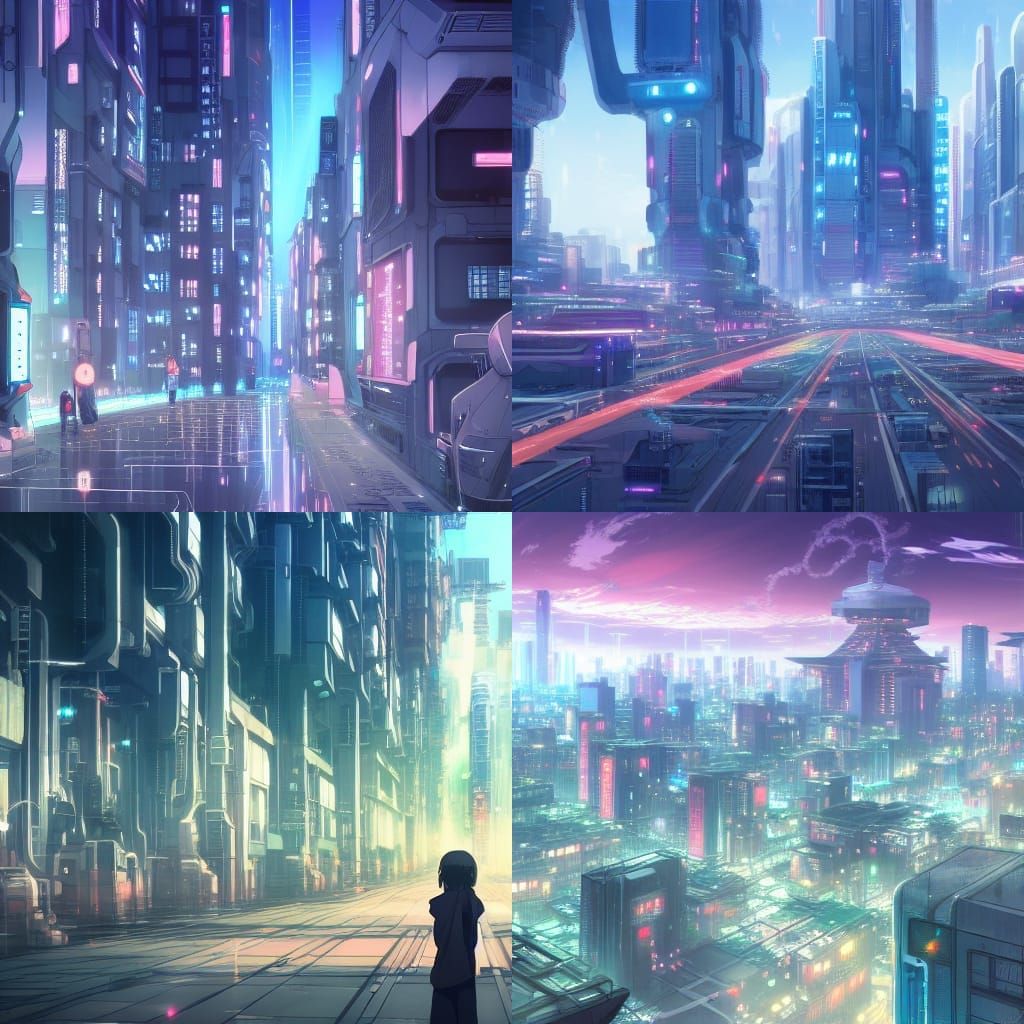 Cybernetic Japan 2050: Anime Concept Art