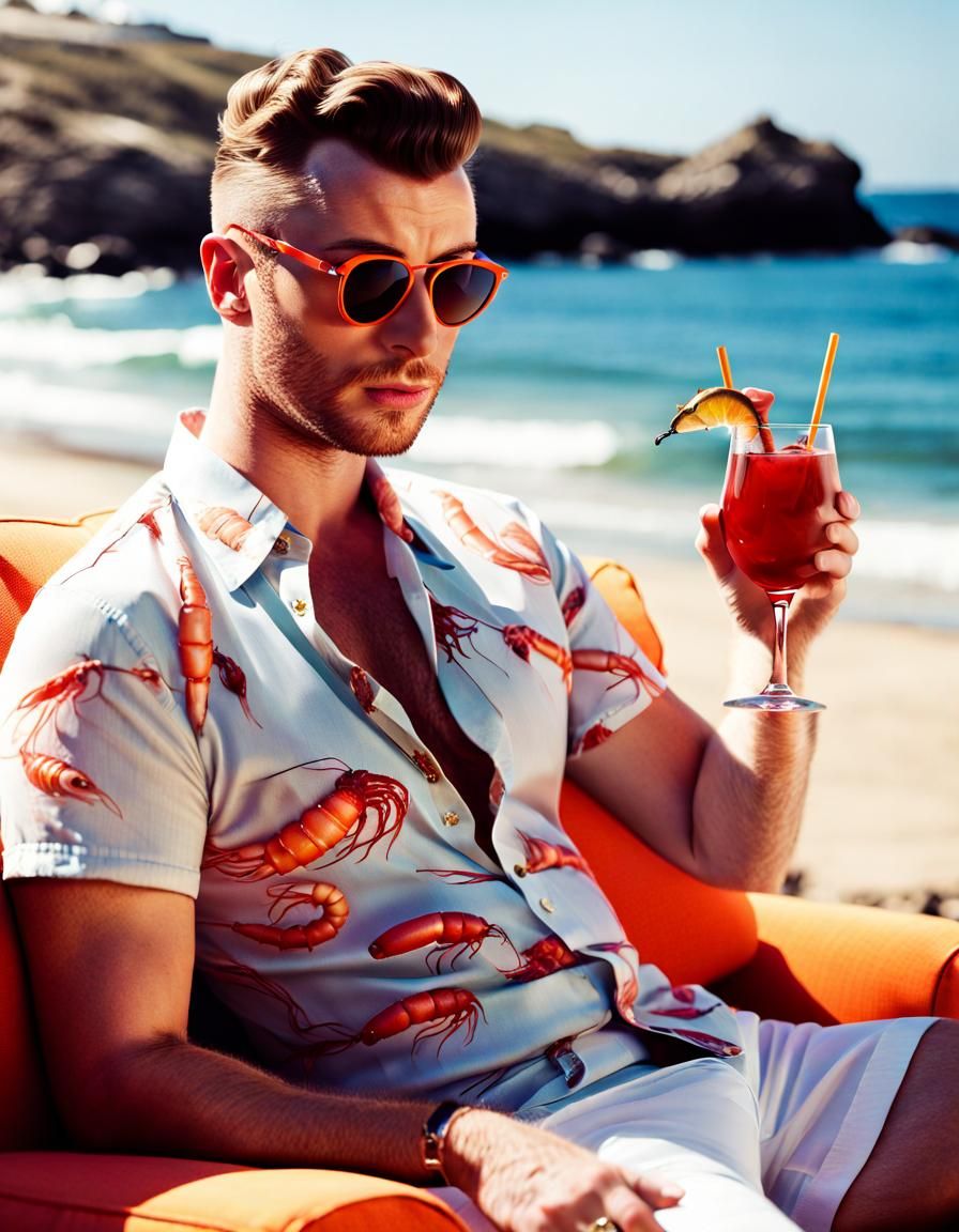 Sam Smith Inspired Summer Seashore Portrait