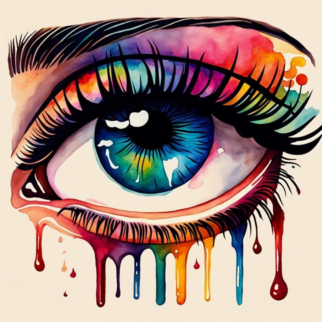 Watercolor Illustration of Melancholy and Nostalgia in Vinta...