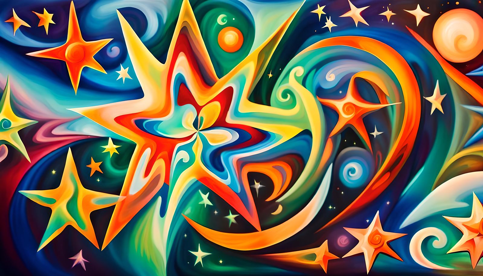 Iridescent Stars in ElectroMagnetic Plasma Maelstrom