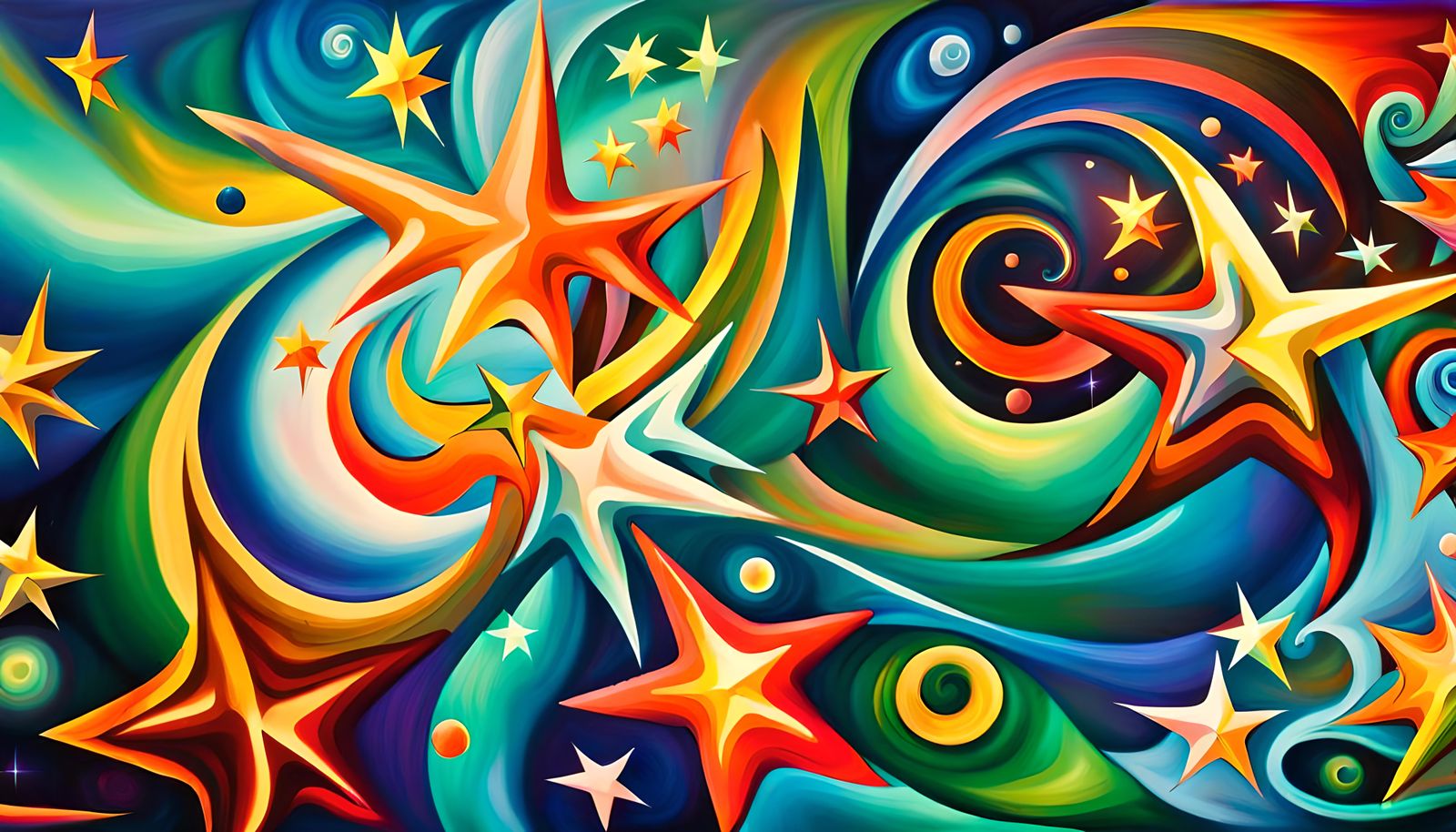 Iridescent Star Cluster in Electromagnetic Plasma Maelstrom