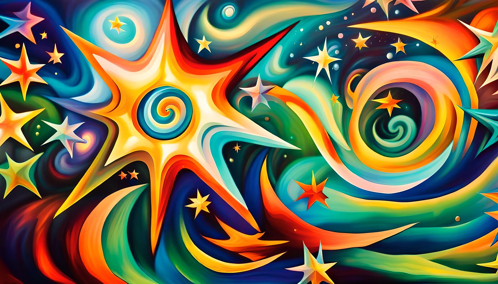 Iridescent Stars in Electromagnetic Plasma Maelstrom