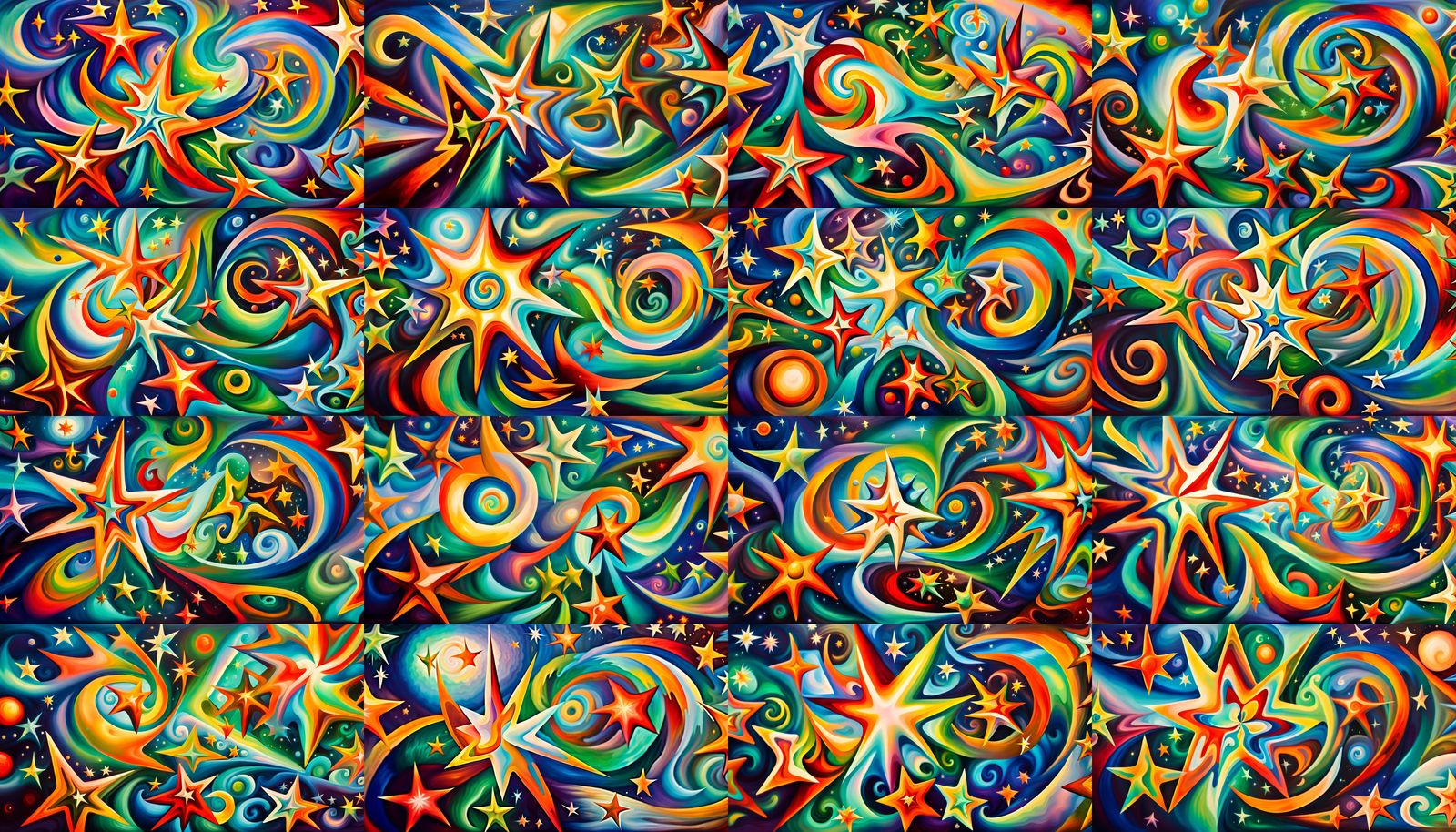 Iridescent Stars in Electromagnetic Plasma Maelstrom