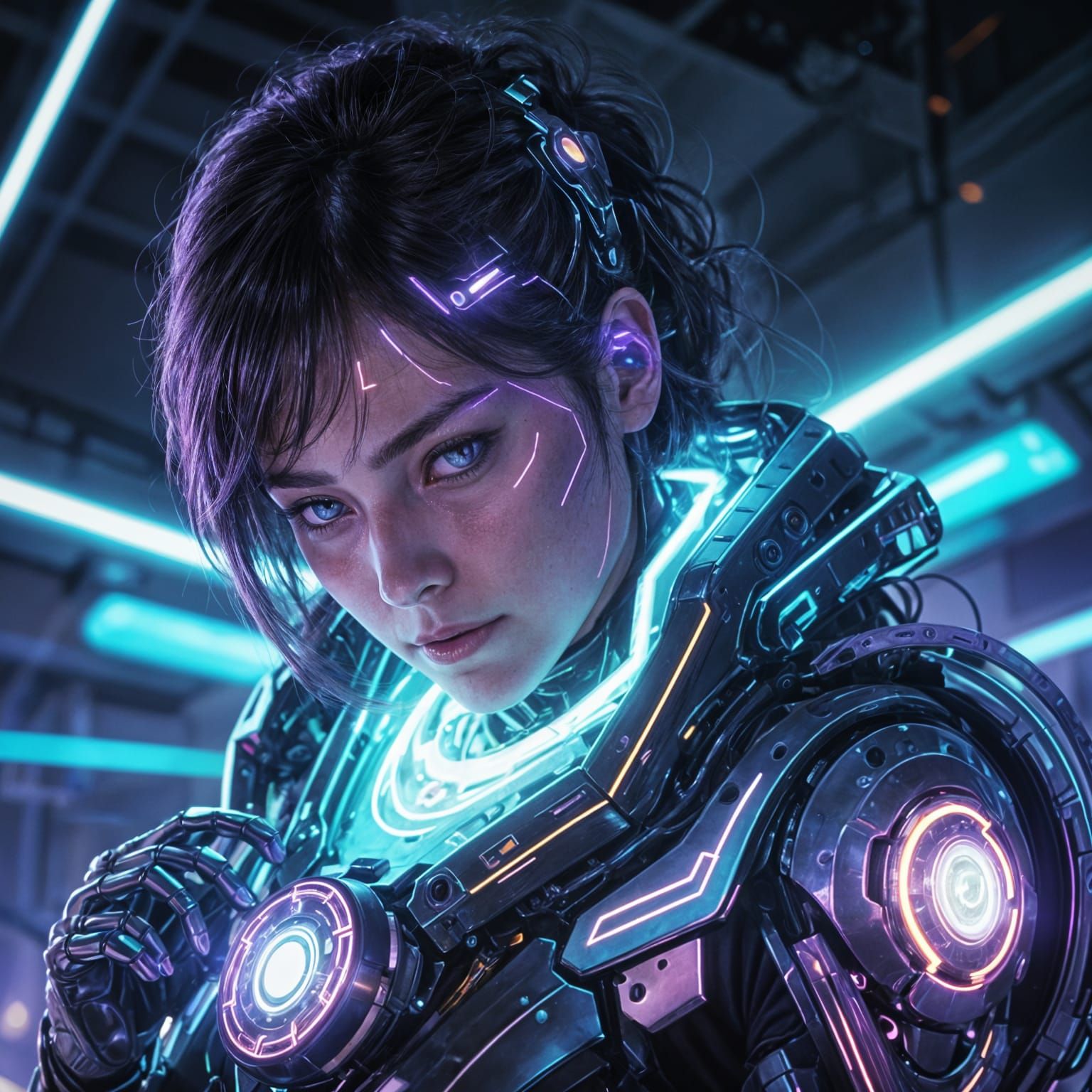 Cyborg Maintenance with Bioluminescent Lighting