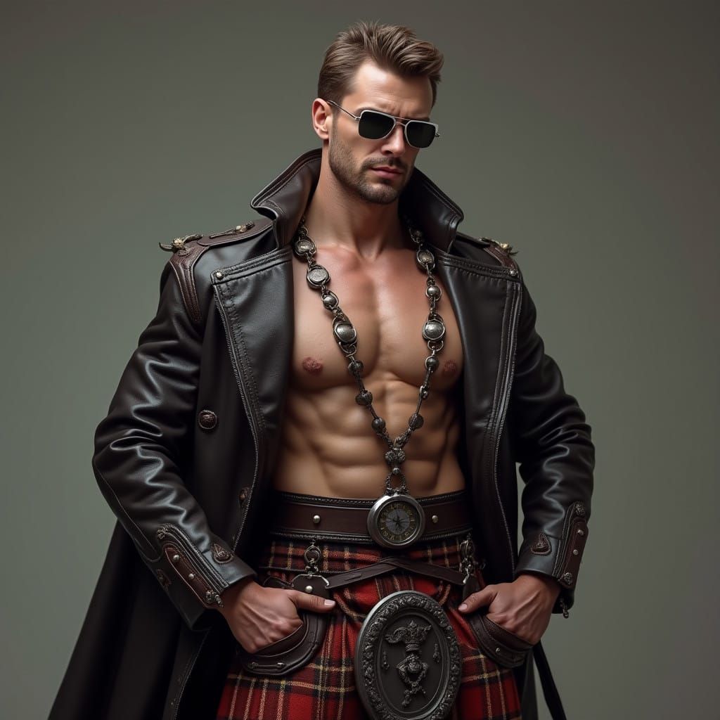 Tall, Dark Hero in Tom of Finland-Inspired Leather Attire