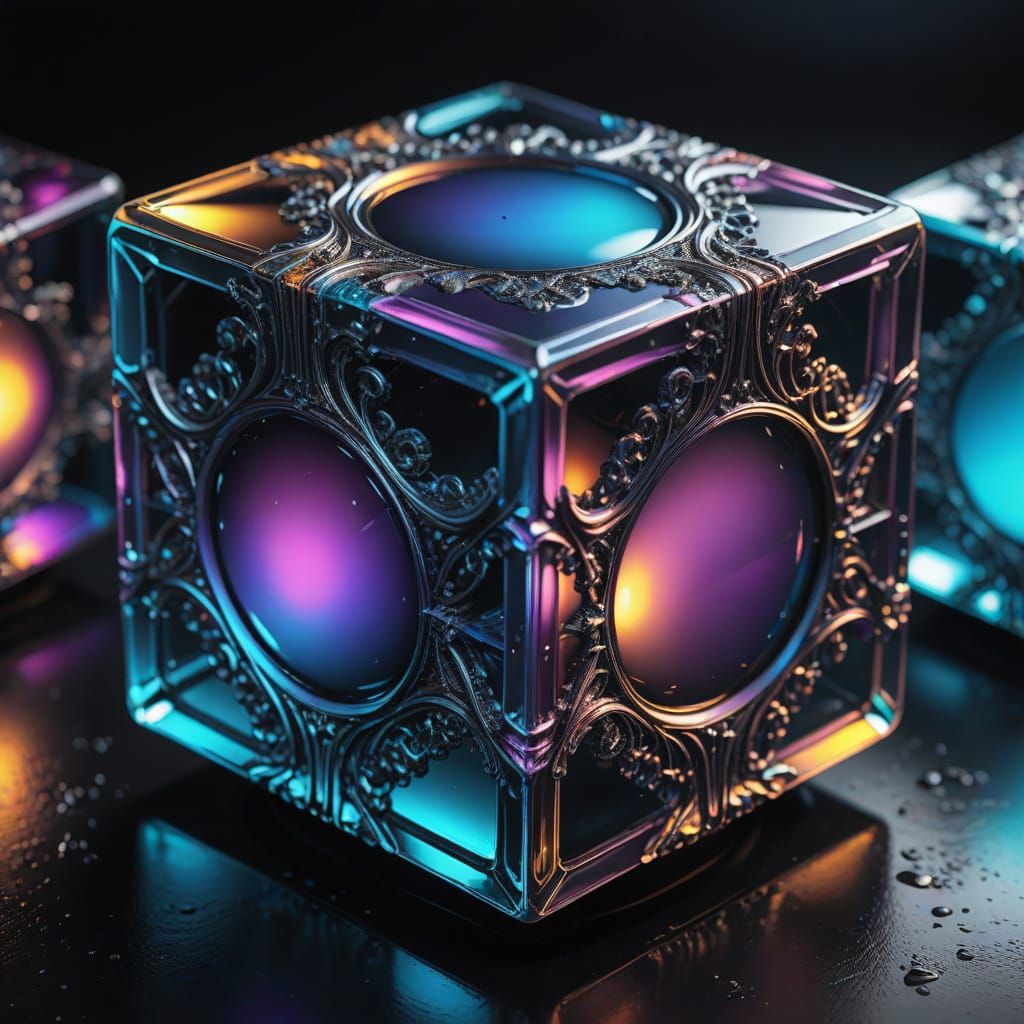 Iridescent Masterpiece: A Hyper-Realistic Digital Artwork