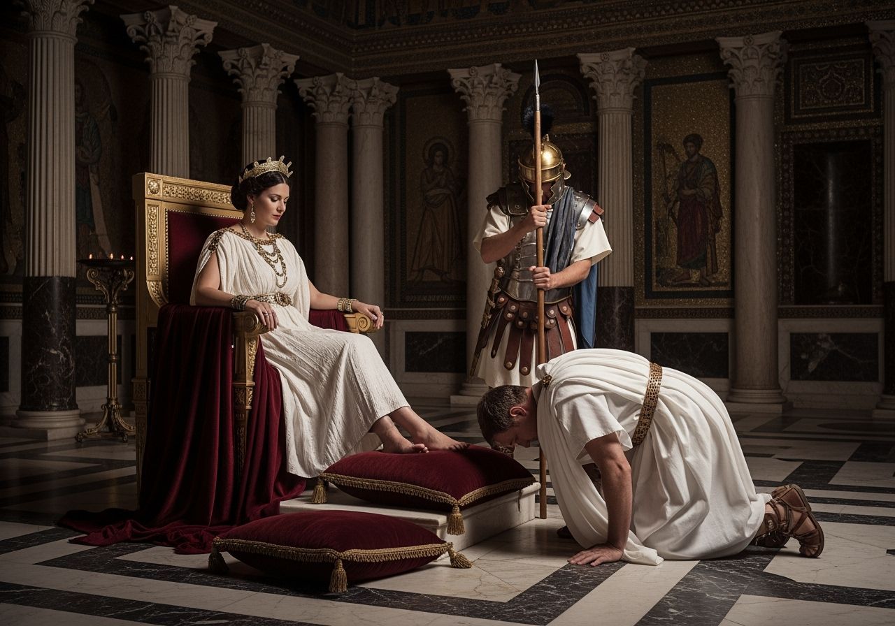 Empress Messalina in Ancient Rome Palace