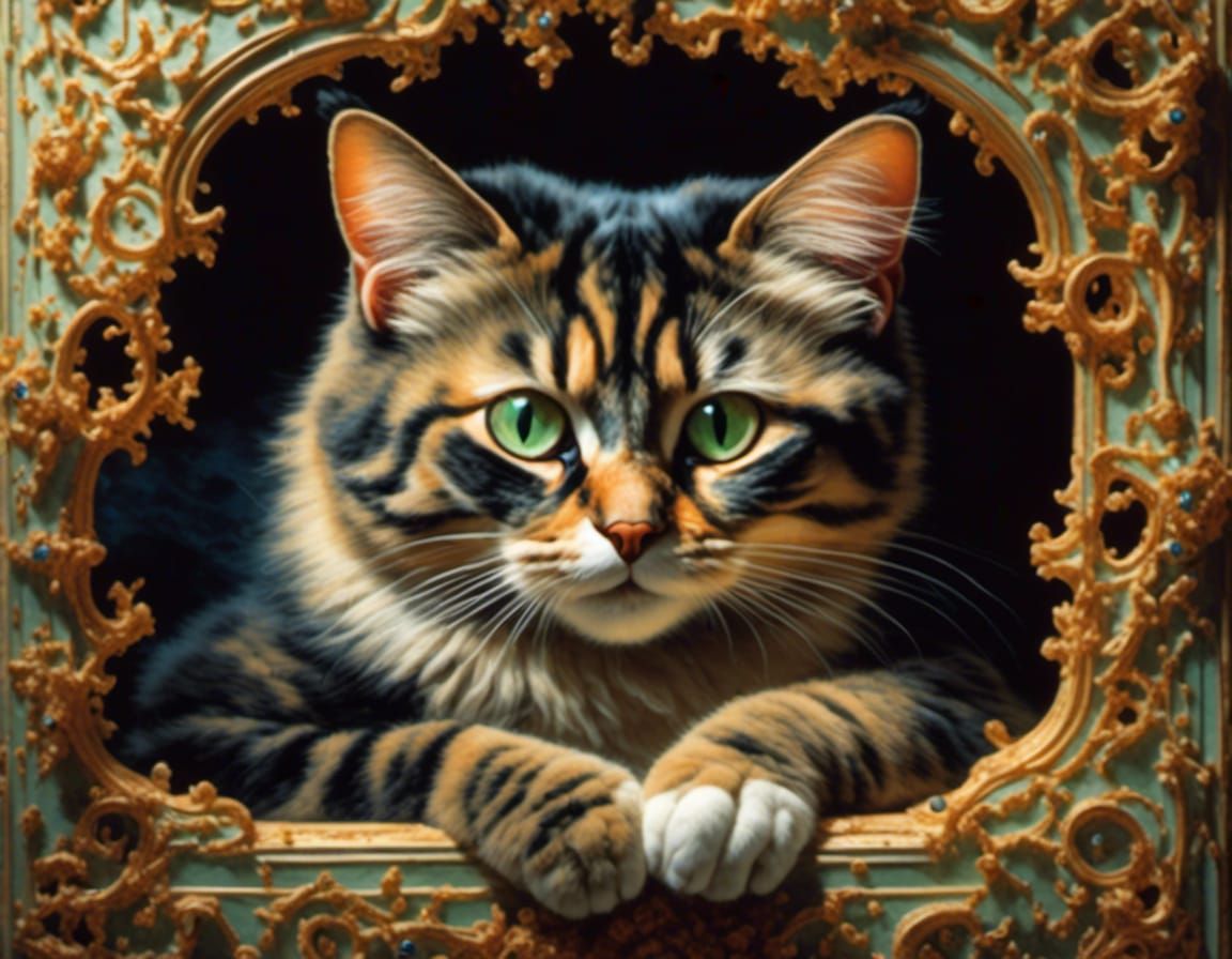 forlorn cat waiting for his master