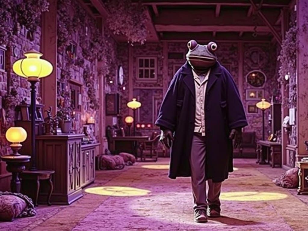 Surprised Frog-Man in Sci-Fi Gothic Horror VHS