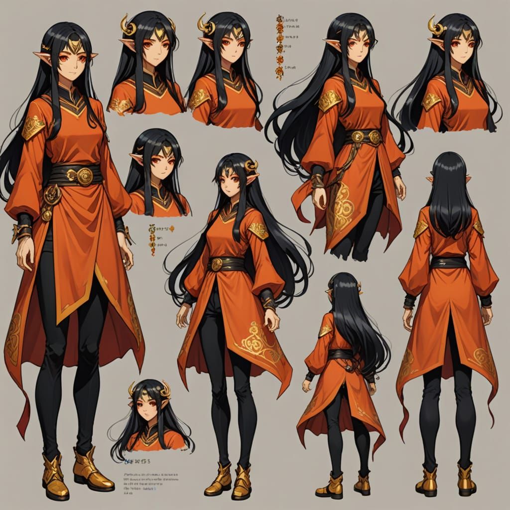 Anime Style Teifling Character Sheet