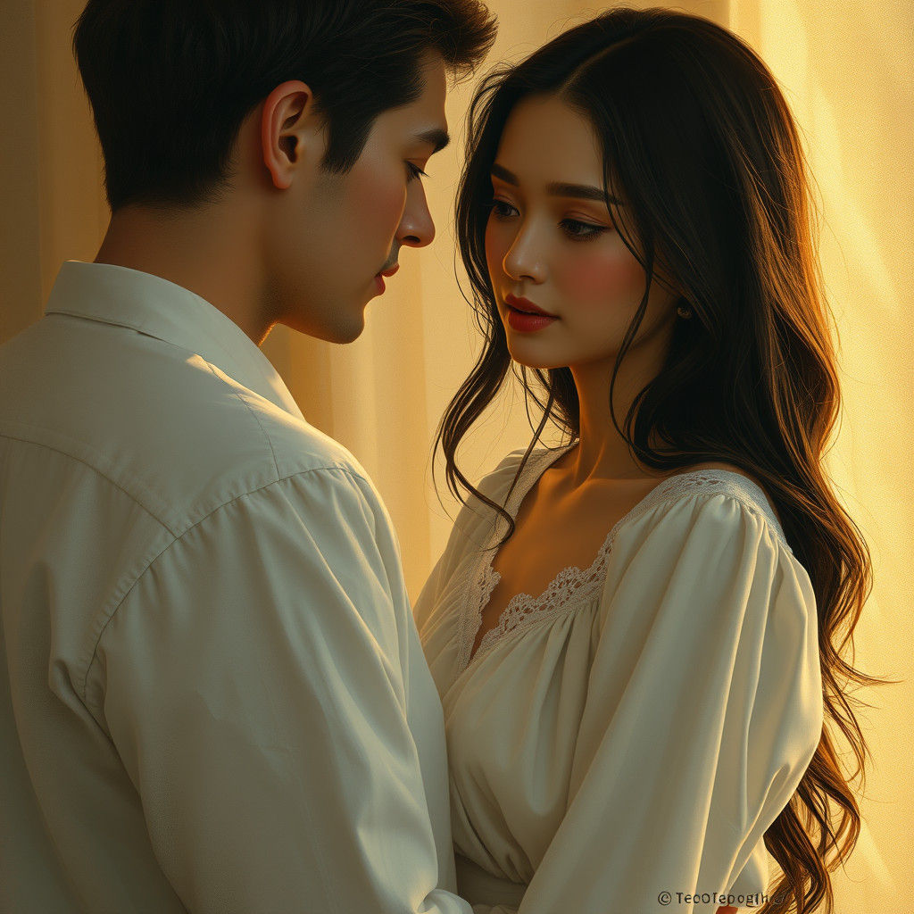 Intimate Moment in Dreamy Realism