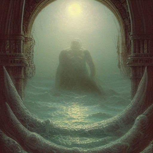 Ethereal Selkie Book Cover Art in Gouache Style