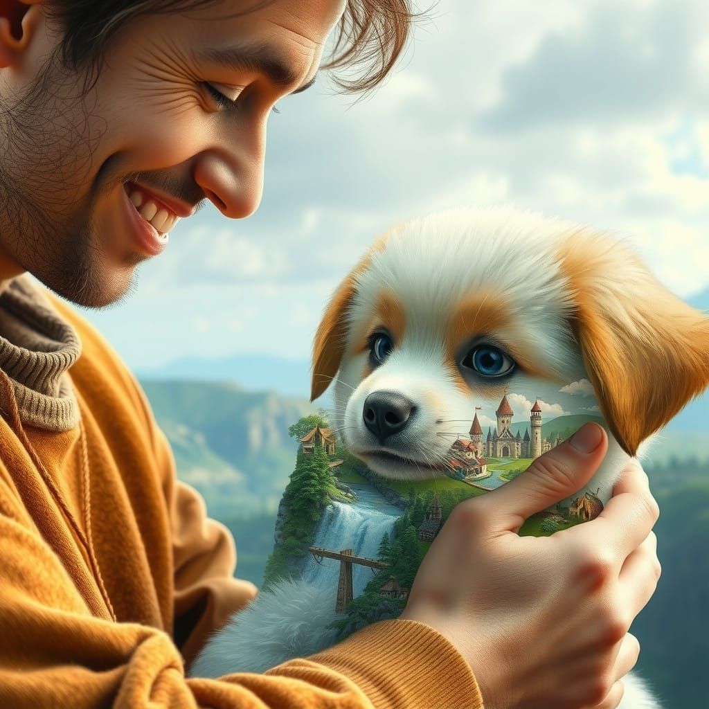 Surreal Whimsy Reveals Fantastical Realm Through Puppy's Inn...