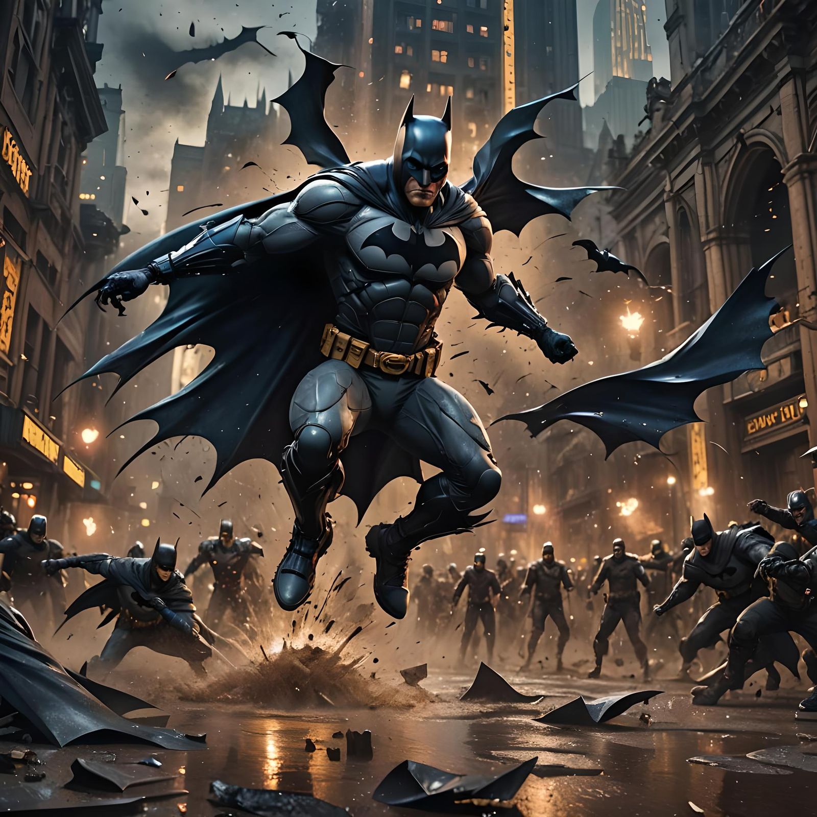 Batman Dancing: Detailed Matte Painting in 8K