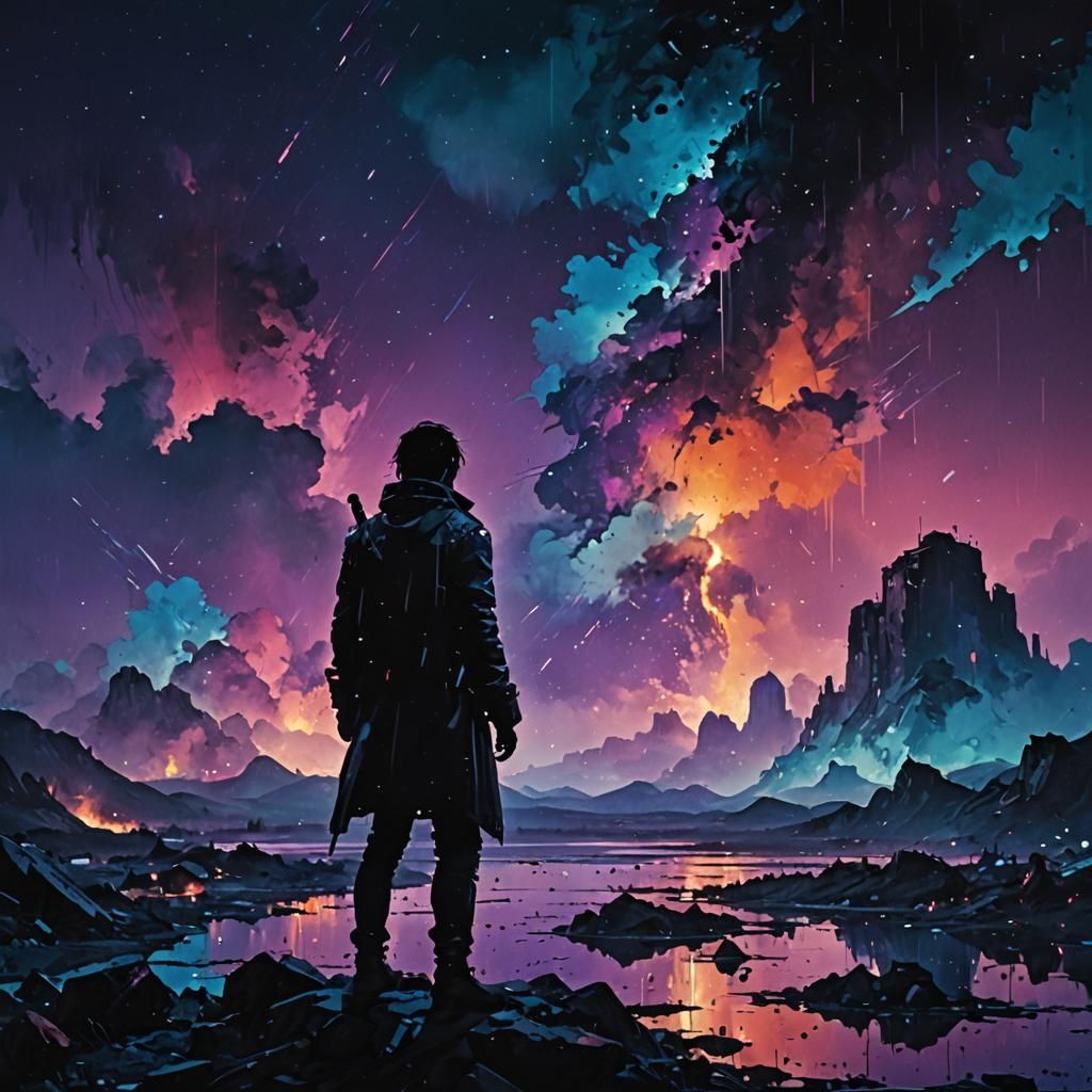 Dark Fantasy Kingdom Fading in Cold Night