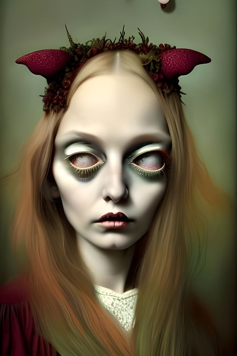 Modern Hedge Witch in Grim Fantasy Style