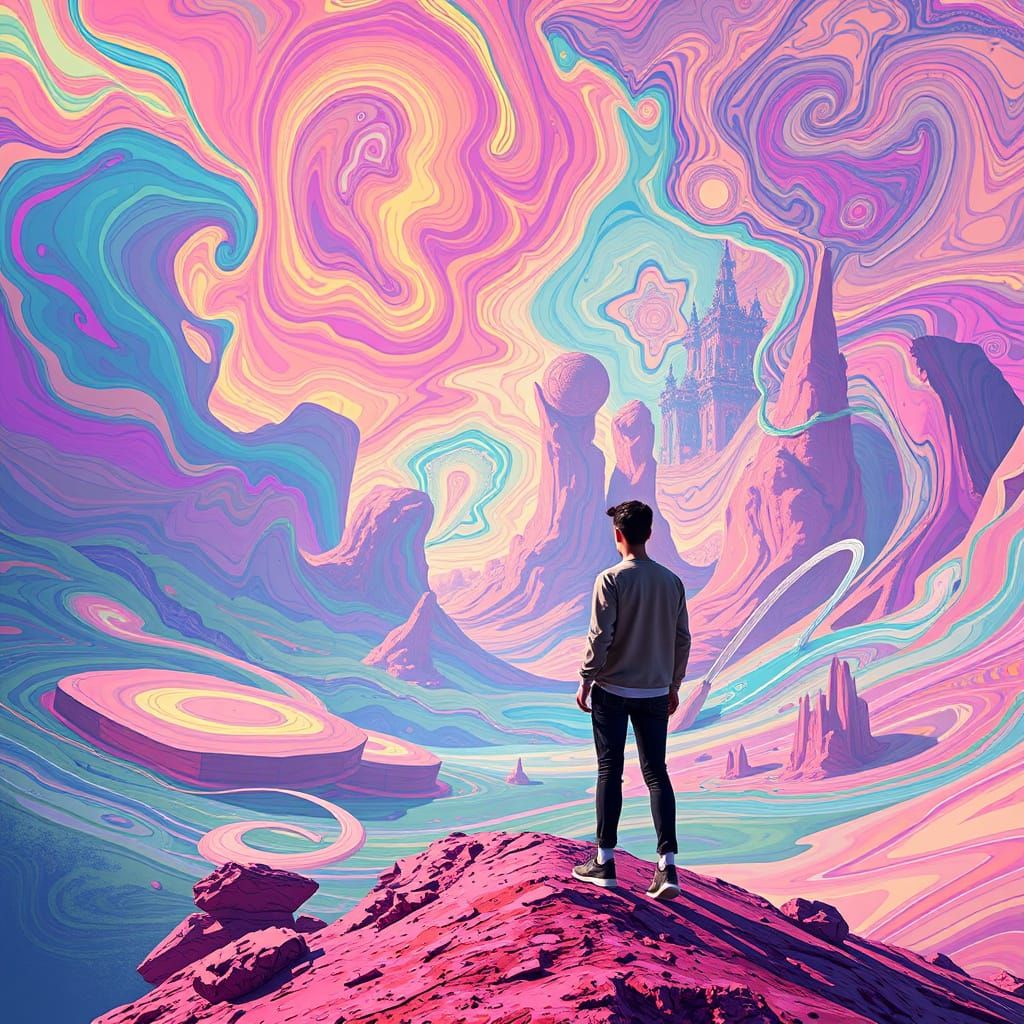 Surreal Dreamscapes in Digital Art Style