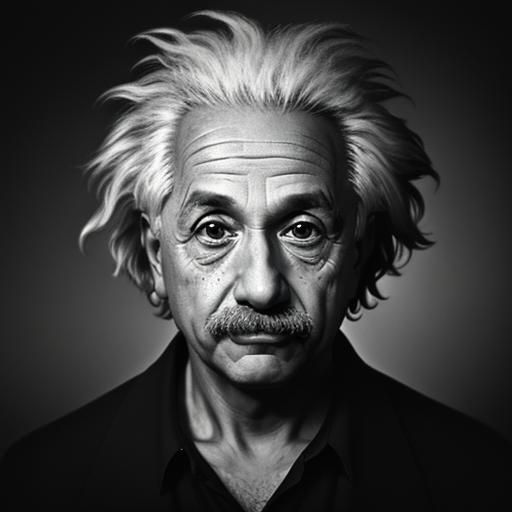 Young Einstein Portrait in Ambient Light