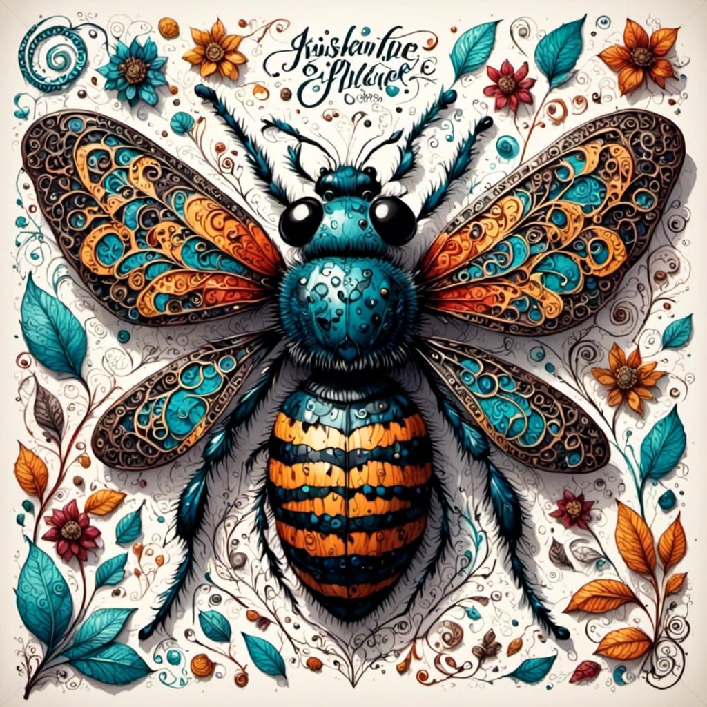 Macro Photograph of a Bee