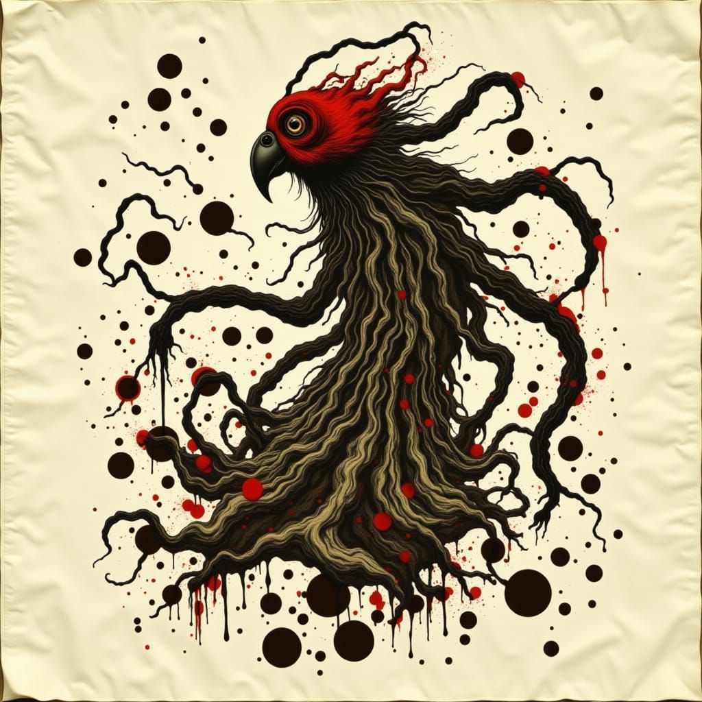 Twisted Tree with Coffee Stain Effect