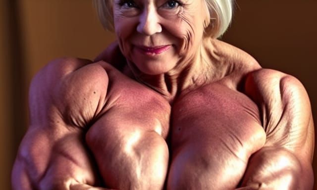 Muscular Grandma Bodybuilder with Ripped Physique