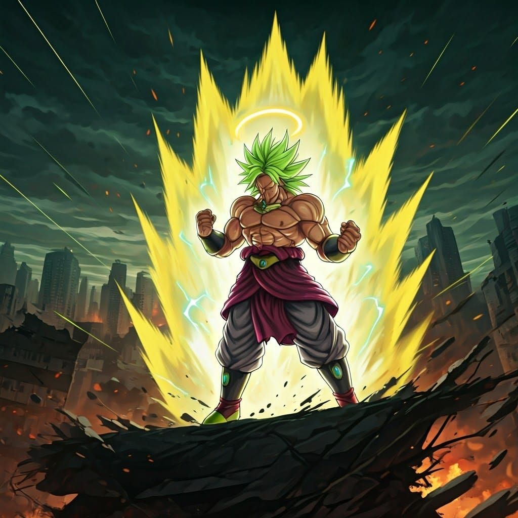 Epic Battle Above Asian Metropolis in Fantasy Style