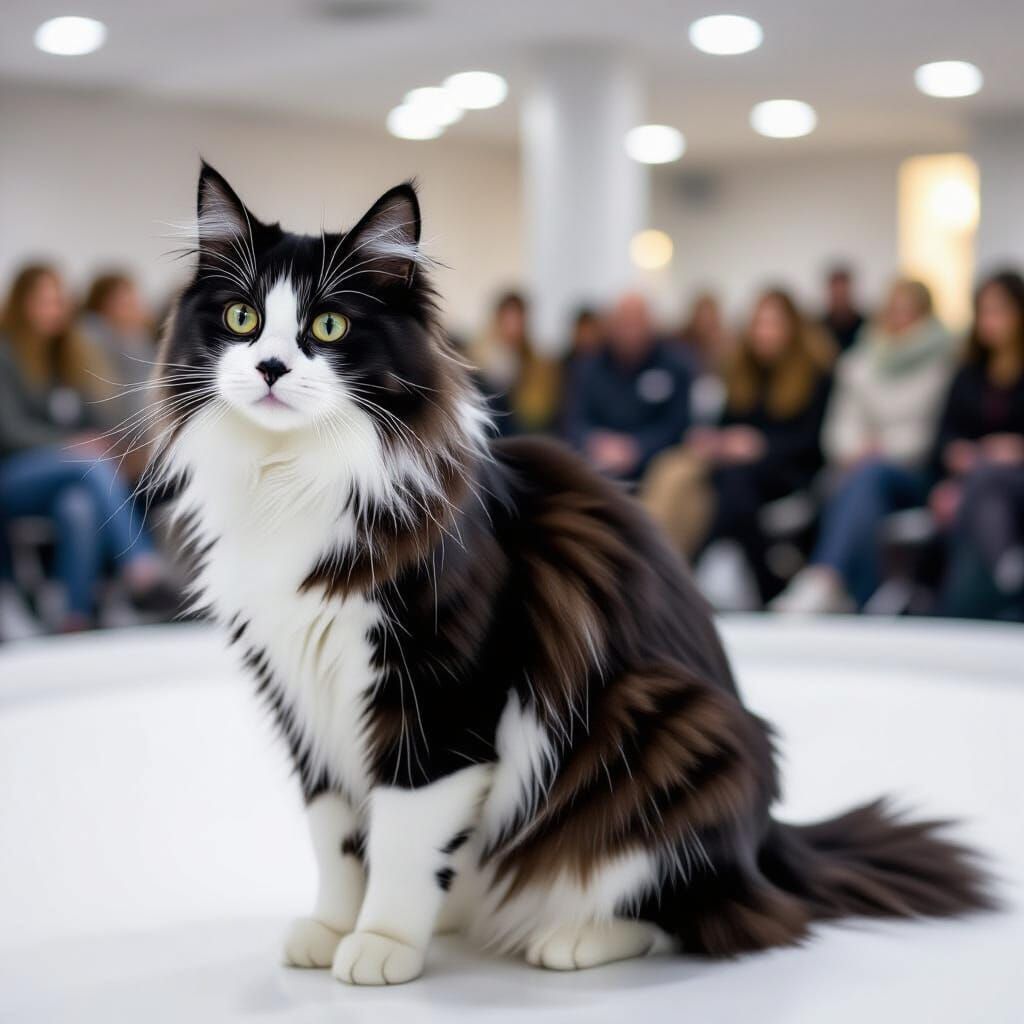 Cat in High Heels at Elegant Event