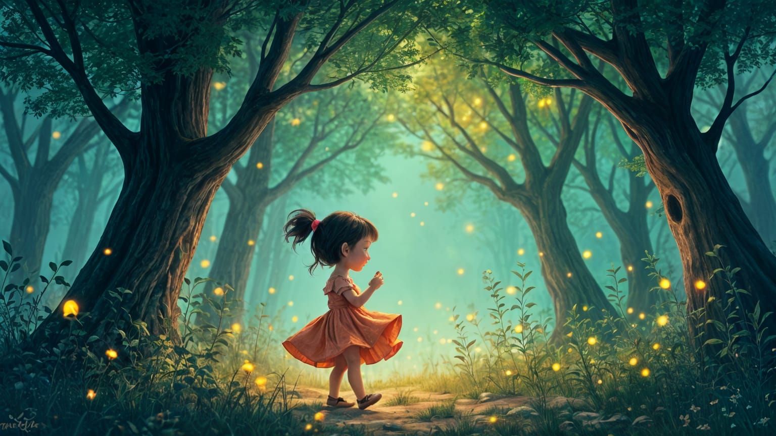 Enchanted Forest Adventure in Cartoon Style