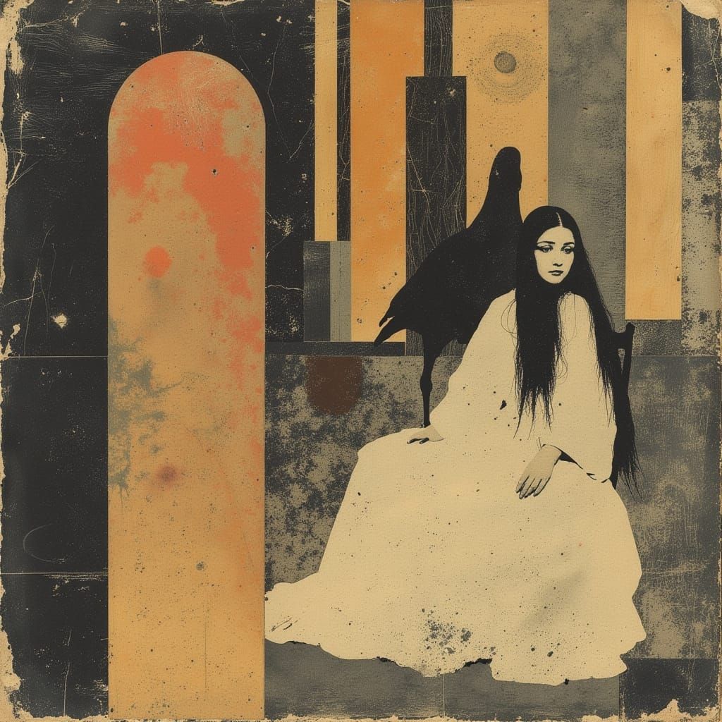 Modigliani-Inspired Woman in White Gown