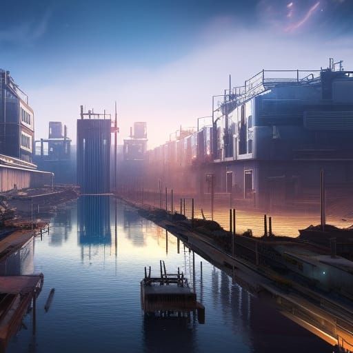 Anime Style Abandoned City with Ray Tracing