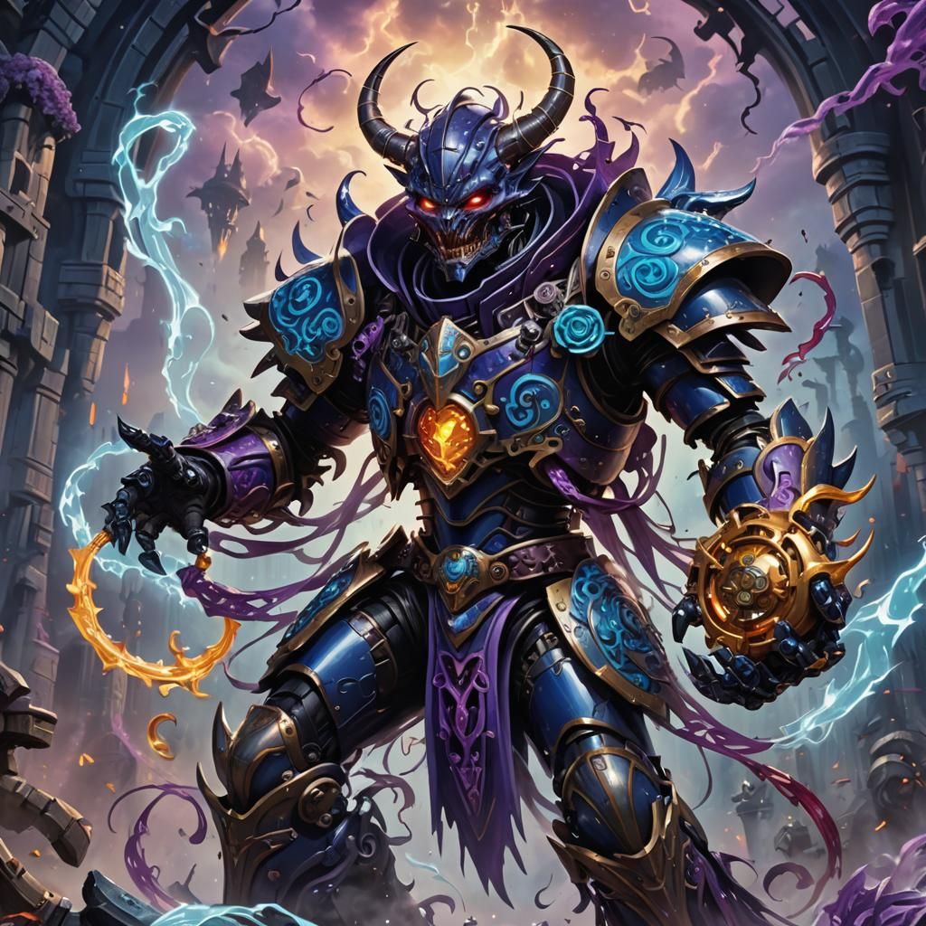 Krovikan Vampire with Arcane Lock in Dark Fantasy Art