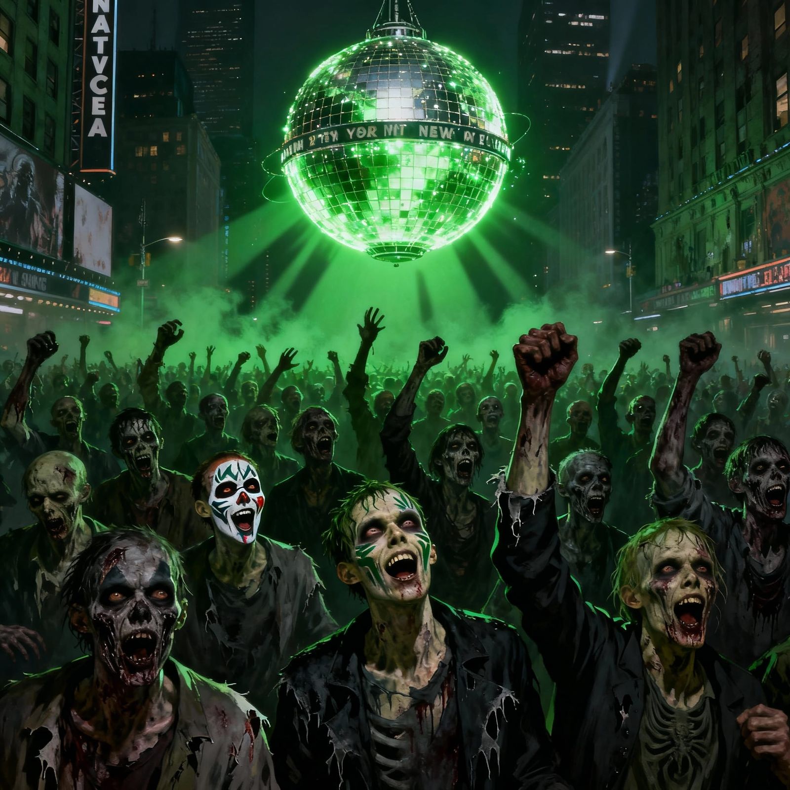 Undead Celebrate New Year's Eve in Times Square