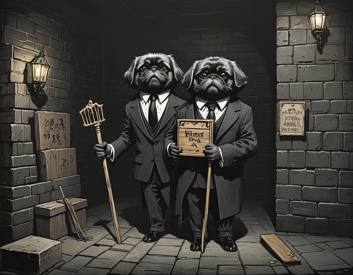 Pekingese Vampire Hunter in Robert Kirkman Comic Style