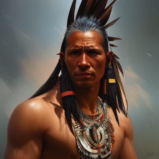 Detailed Portrait of a Mohawk Man in Unreal Engine