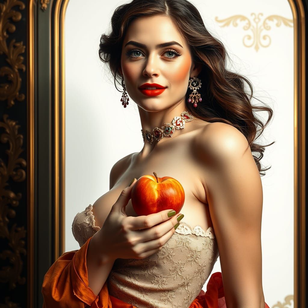 Sensual Palace Portrait in Vibrant Colors and Opulent Detail...