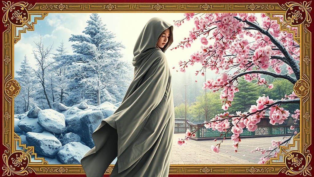 Surreal Winter Meets Spring in Magical Convergence