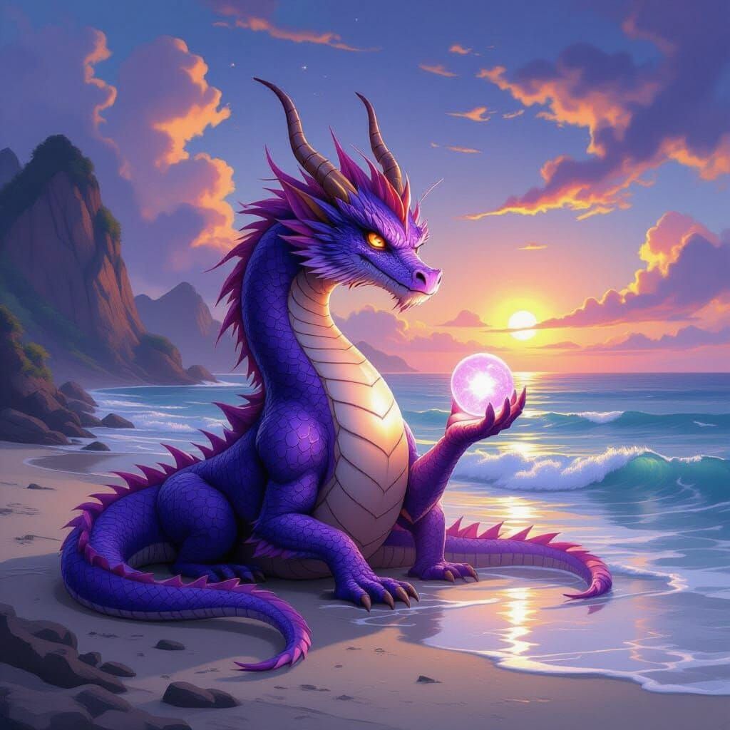 Lanyu and Dragon Meet Over a Pearl