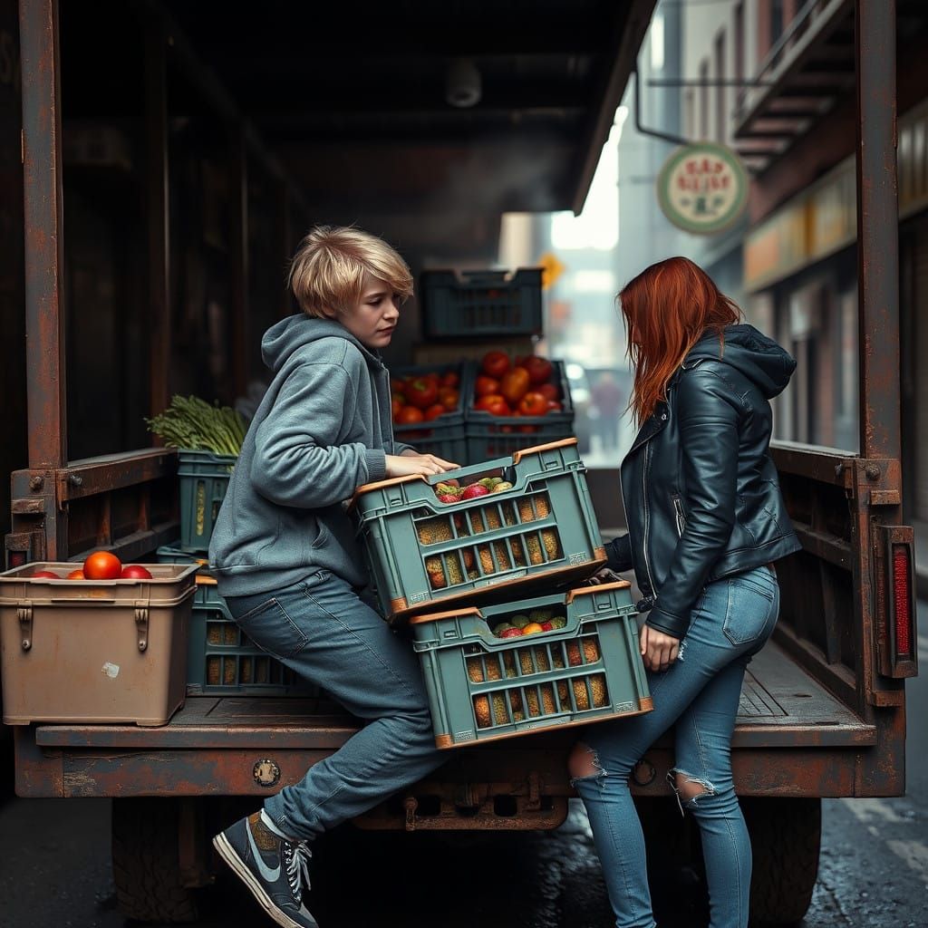 Teen Runaways Load Produce in Gritty Chicago Alley